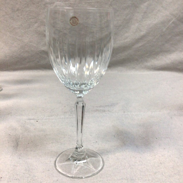 Traditional Vintage Set of Cristallerie Zwiesel Full Lead Crystal Ceremony Goblets-Set 4 Wine and 4 Water Goblets For Sale - Image 3 of 12