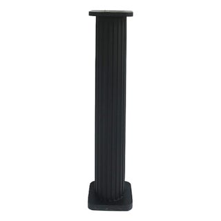 Black Column Pedestal, Neoclassical Style, Circa 20th Century For Sale