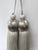 2020s Platinum Satin Key Tassels With Dove Gray Velvet Details - A Pair For Sale - Image 5 of 13