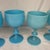 Vintage 5” French Portieux Vallerysthal Robin’s Egg Blue Opaline Glass Goblets - Set of 5 For Sale In Chicago - Image 6 of 6