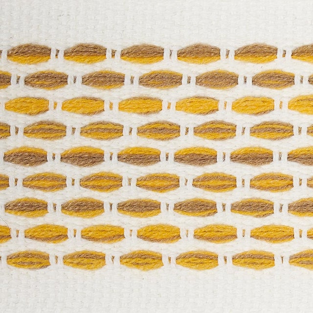 Contemporary Sample - Schumacher Portola Tape Indoor/Outdoor in Yellow For Sale - Image 3 of 4