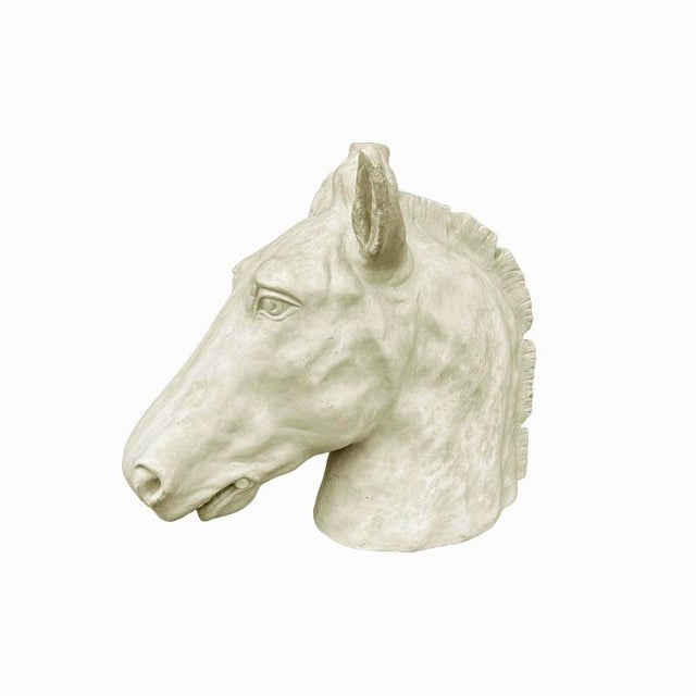Mid-Century Modern Mid 20th Century Vintage Horse Head Sculpture Fashioned After a Carousel Horse For Sale - Image 3 of 6