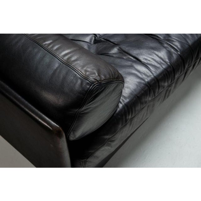 Model DS76 Modular Sofa in Black Leather from de Sede, 1970, Set of 4 For Sale - Image 11 of 13