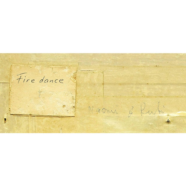 Abstract Expressionism Judith Pins, Abstract Expressionist "Fire Dance" Oil Painting Israeli Artist For Sale - Image 3 of 3