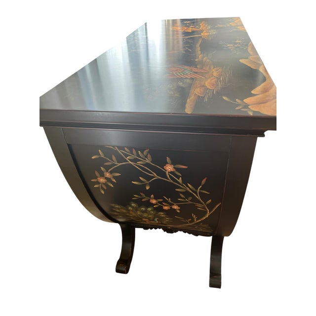 Black Chinoiserie Bombe Chest For Sale - Image 8 of 10
