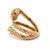 Early 21st Century 18k Yellow Gold Gia Certified 0.73ct I Vvs2 Diamond Serpent Ring, Size 5.5 For Sale - Image 5 of 6