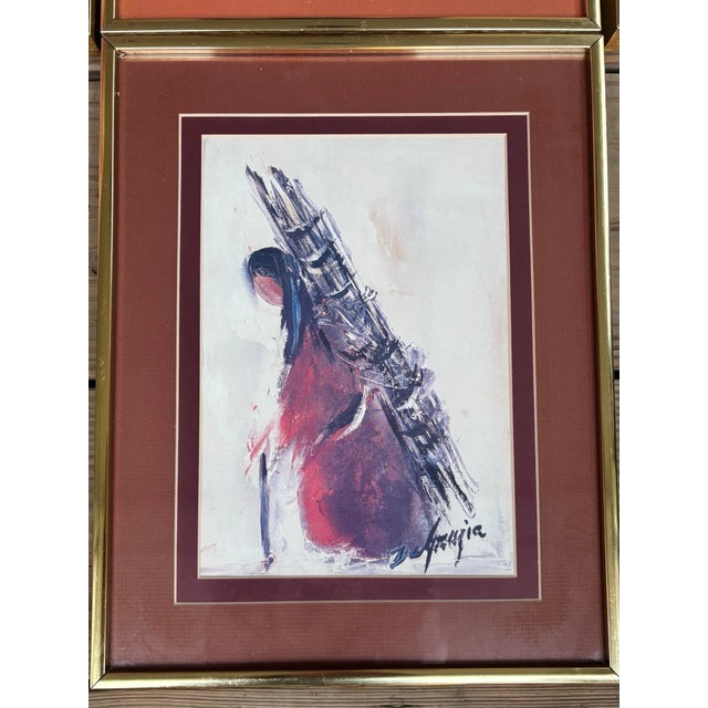 Vintage Ted DeGrazia Framed Print Collection, Set of 6 Southwestern Folk Art Works For Sale In Louisville - Image 6 of 11