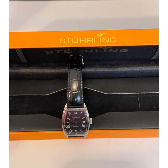 Stuhrling Brand New Watch with Box Paper and Leather Belt For Sale - Image 17 of 18