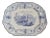 Mid 19th Century Blue and White Transferware Platter For Sale