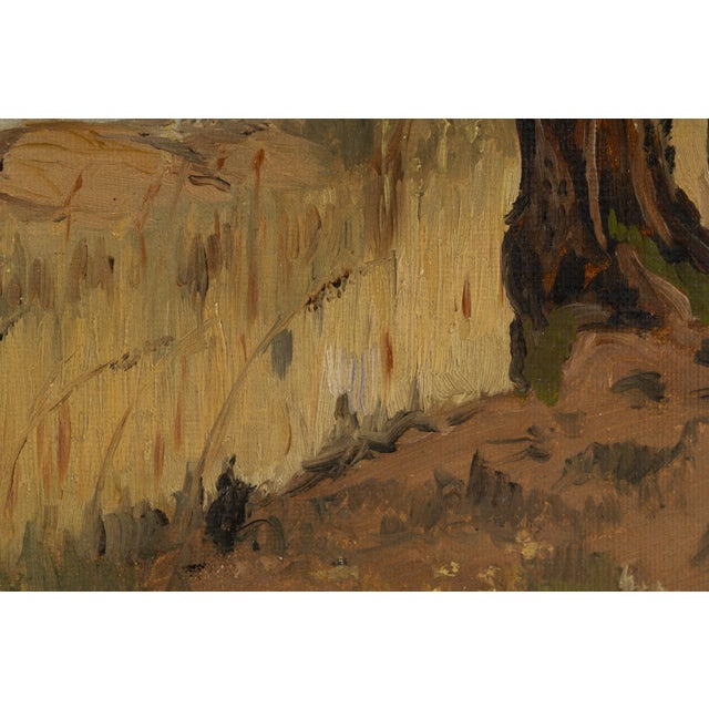 D. Klein, Solitary Tree by the Lakeside in Autumn Field, Oil Painting For Sale - Image 6 of 16