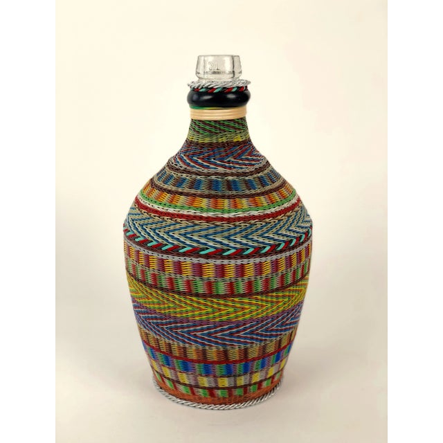 Hungarian Woven Wire Bottle, 1960 For Sale - Image 4 of 10