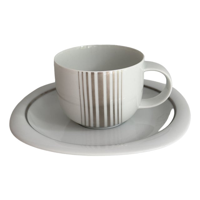 Vintage Suomi Linja Coffee Cup with Saucer by Timo Sarpaneva for Rosenthal, 1979, Set of 2 For Sale