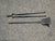 Vintage French Country Black Wrought Iron Set of Two Fireplace Tools For Sale - Image 11 of 15