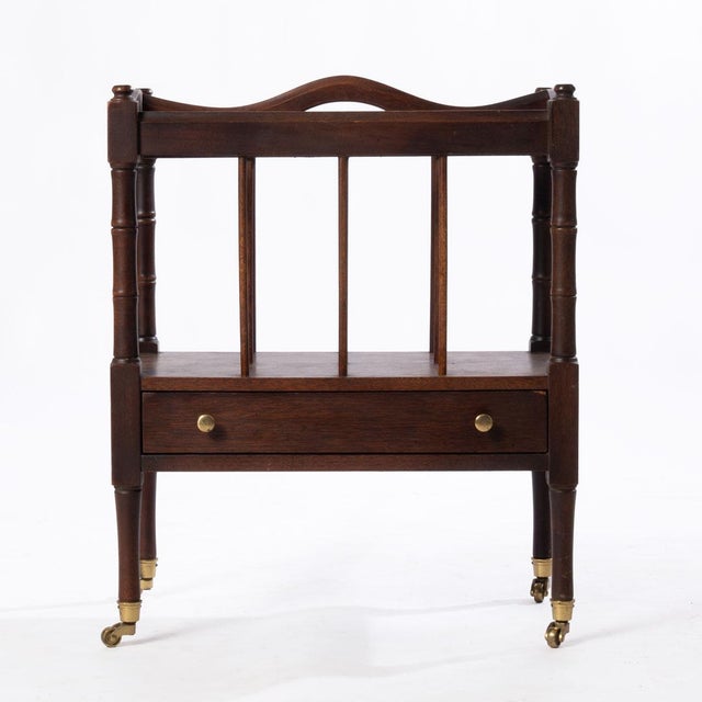 Wood Mid 20th Century Matched Pair of Canterbury With Drawers For Sale - Image 7 of 12