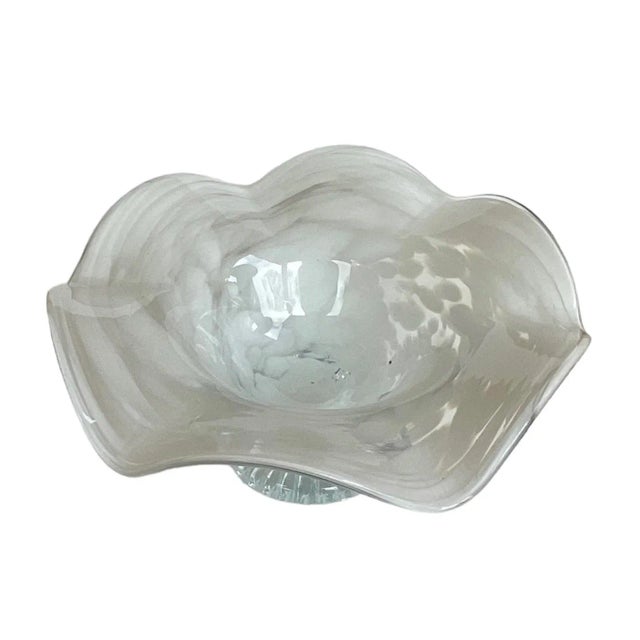 Modern Vintage Cloud Ruffle Bowl For Sale - Image 3 of 5