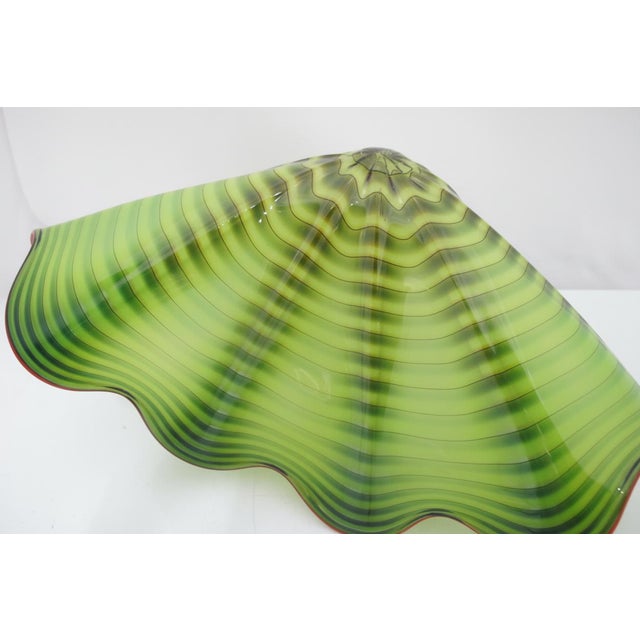 Dale Chihuly 2pc Parrot Green Persian Series Hand Blown Art Glass Sculpture For Sale - Image 11 of 18