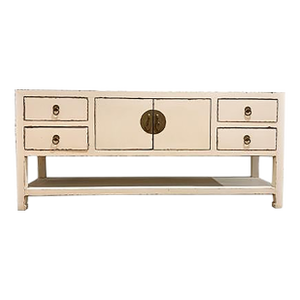 1990s Asian Tv Cabinet With Shelf at the Bottom