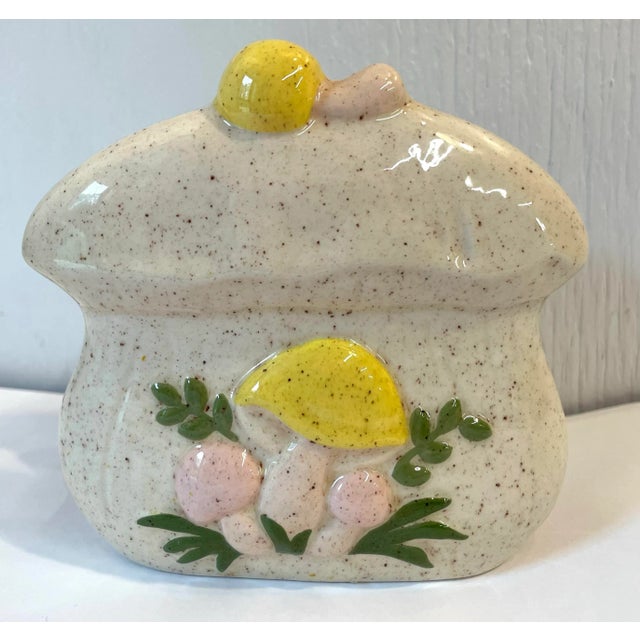 Mid 20th Century Mid Century Ceramic Mushroom Motif Napkin Holder For Sale - Image 5 of 8