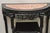 Wood Vintage Chinese Chinoiserie Black Demilune Pink Marble Console Table - A Pair For Sale - Image 7 of 11
