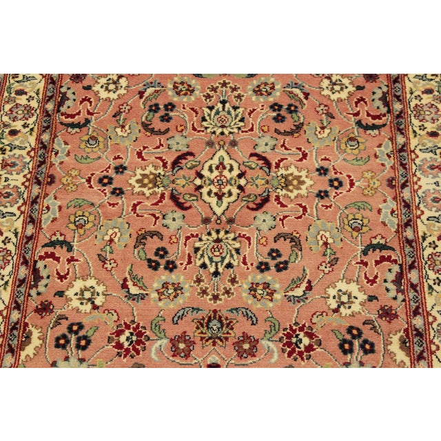 Shabby Chic 1990's Pak-Persian Pink/Beige Wool Rug - 2'7'' X 4'2'' For Sale - Image 4 of 9