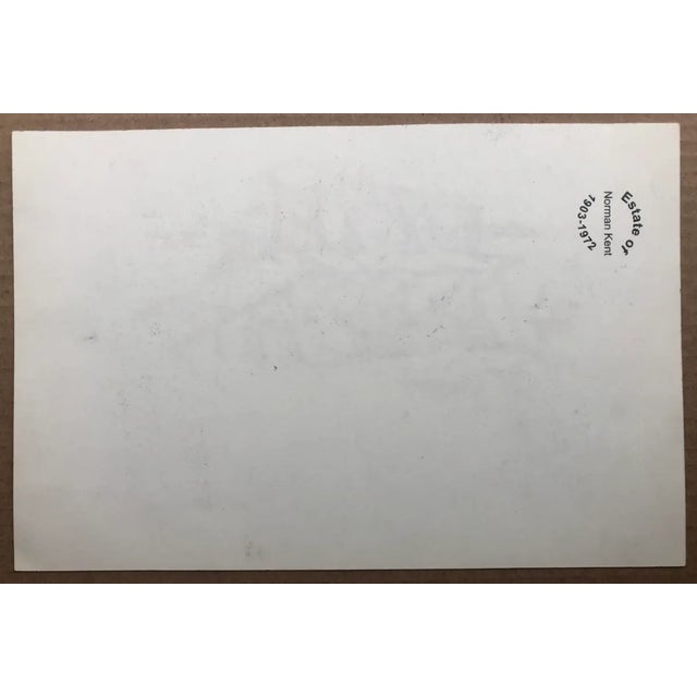 Traditional 1950s Norman Kent Fishing Shack Drawing For Sale - Image 3 of 3