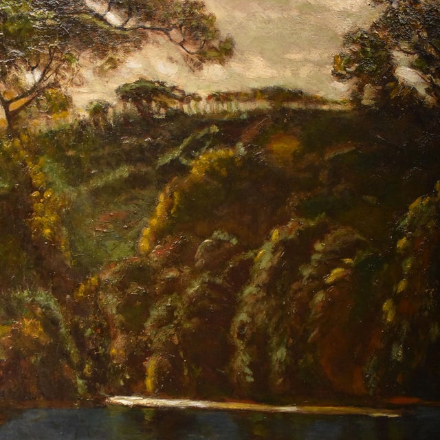 Van Campenhout, Landscape with Cows and Shepherds, Oil on Canvas For Sale - Image 8 of 11