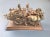 Brass Vintage India Brass Man With Wagon Cart Bulls Cows For Sale - Image 8 of 8