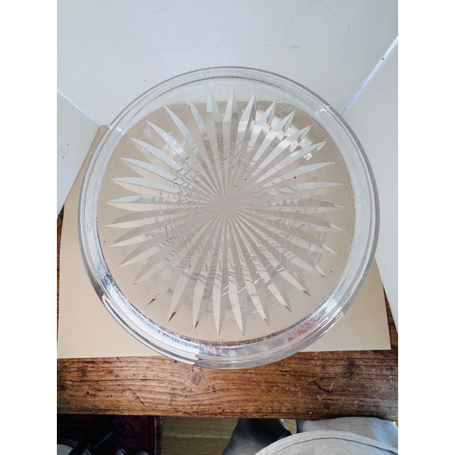 Early 20th Century Antique Crystal Glass Floor Vase For Sale - Image 5 of 7