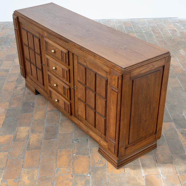 1930s Vintage French Oak Sideboard, 1930s For Sale - Image 5 of 7