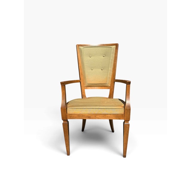 Textile Vintage 1960s Baker Furniture Milling Road Dining Chairs — Set of 8 For Sale - Image 7 of 13