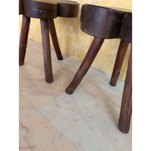 Vintage Clover Stools, 1950s, Set of 2 For Sale - Image 9 of 11