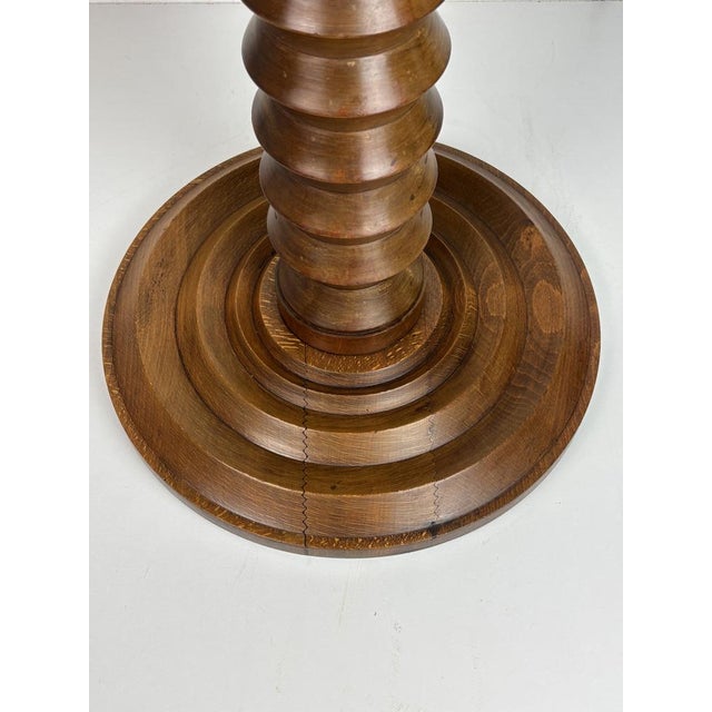 Mid-Century Brutalist French Wood Turned Winepress Side Table in the Style of Charles Dudouyt, 1950s For Sale - Image 12 of 13