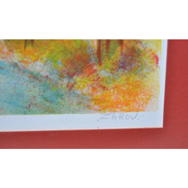 Victor Zarou Vintage Color Lithograph C.1970 For Sale - Image 5 of 8