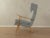 Wing-Chair in Beech and Fabric, 1950s For Sale - Image 3 of 8