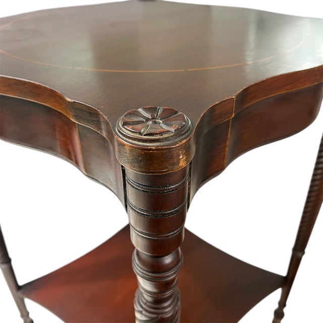 American 1940s American Mahogany Side Table For Sale - Image 3 of 8