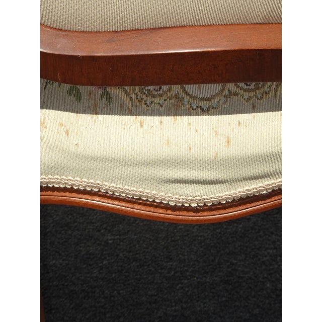 Pair of Vintage French Louis Style Tapestry Arm Chairs For Sale - Image 18 of 18