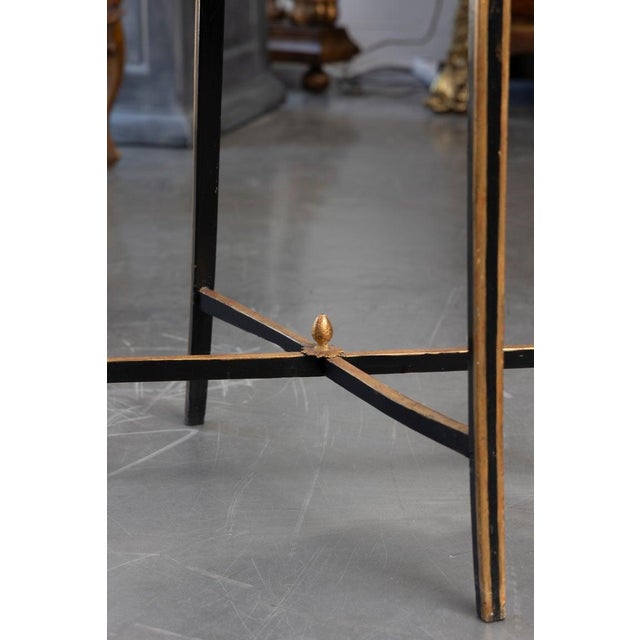 Mid 20th Century English Chinoiserie Ebonized Side Table For Sale - Image 5 of 7
