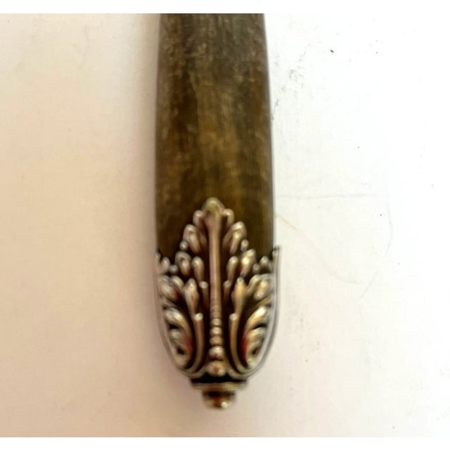 Silver Vintage French Saint Joanis Silver Trimmed Knives - Set of 11 For Sale - Image 8 of 9