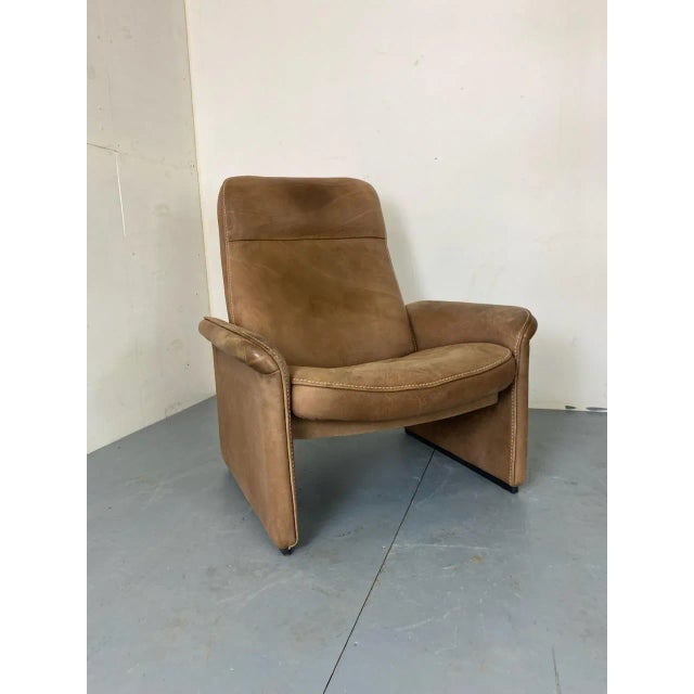 Black Mid-Century Brutalist Modernist Leather Model DS50 Lounge Chair from de Sede, 1960s For Sale - Image 8 of 12