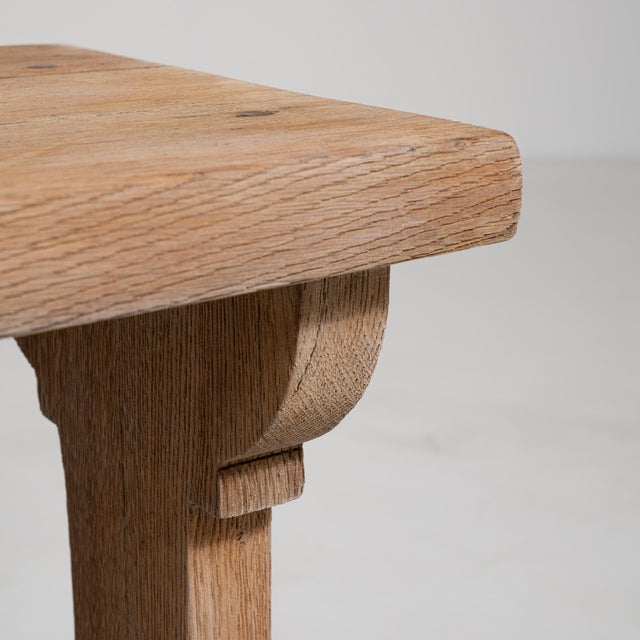 Wood Oak Side Table For Sale - Image 7 of 7