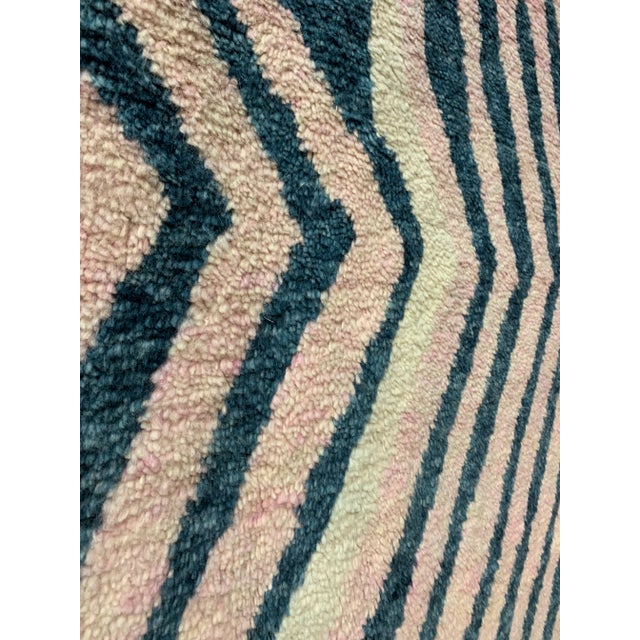 Pasargad Blue Hand Knotted Moroccan Rug 8' X 10' For Sale - Image 10 of 10