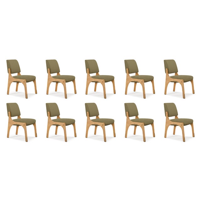 Not Yet Made - Made To Order Arches II Dining Chairs in Oak and Bouclé from Insidherland, Set of 10 For Sale - Image 5 of 5