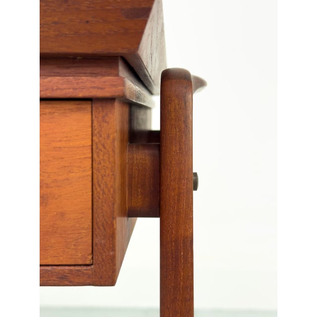 Danish Teak Side Table with Drawers, 1960s For Sale - Image 4 of 18