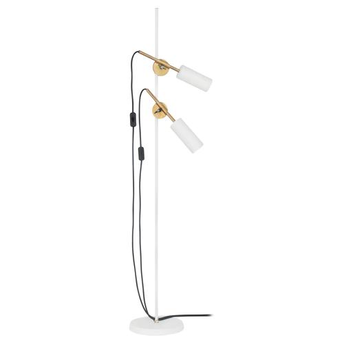 Metal Stav Two Arms Floor Lamp in White Brass by Johan Carpner for Konsthantverk For Sale - Image 7 of 7