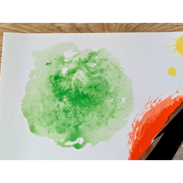 Joan Miro - poster in lithograph on offset paper printed for Miro sculpture exhibition at museum of Dunkerque, 1970 Signed...