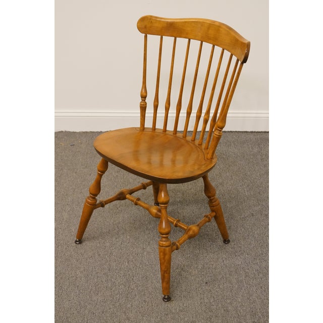 Late 20th Century Vintage Nichols & Stone Solid Maple Spindle Back