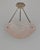 Degué A French art deco pendant light circa 1925-1935 in nickel plated bronze or solid brass. The chandelier holds a Degué...