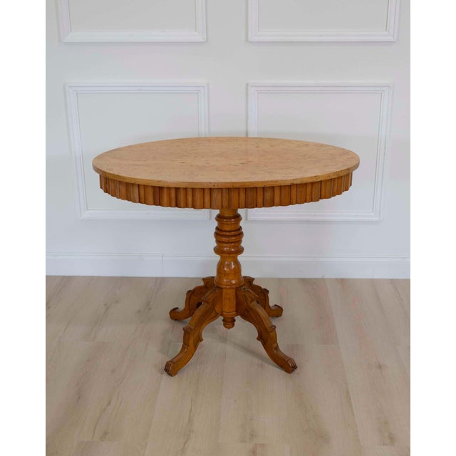 Swedish 19th Century Solid Birch Oval Occasional Table For Sale In Atlanta - Image 6 of 11