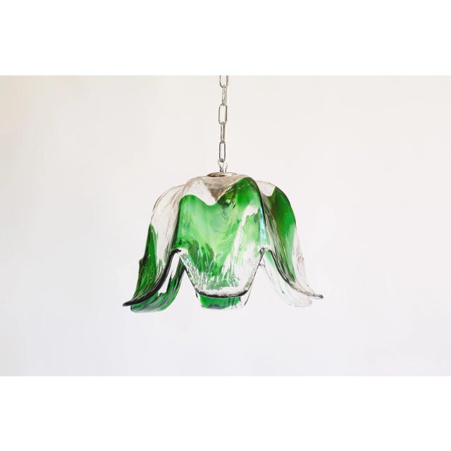 Vintage Murano Glass Pendant Lamp from Mazzega, 1970s For Sale - Image 3 of 9