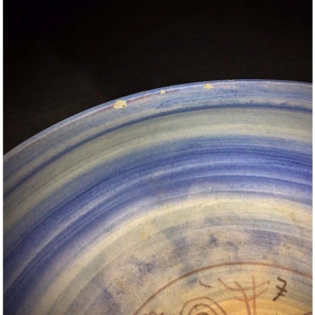 Early 20th Century Antique Vallauris Hb Handcrafted Large Bowl – Decorative Centerpiece For Sale - Image 5 of 9